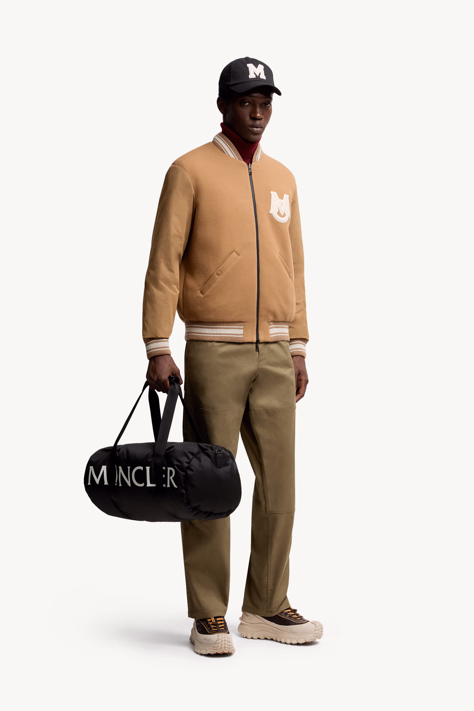 Logo Water-Repellent Down-Filled Duffle Bag Men Black Moncler 2